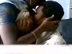 An Indian beauty with a large breast allows her lover to touch her muffins.
